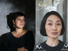 Two side by side headshots of artists.